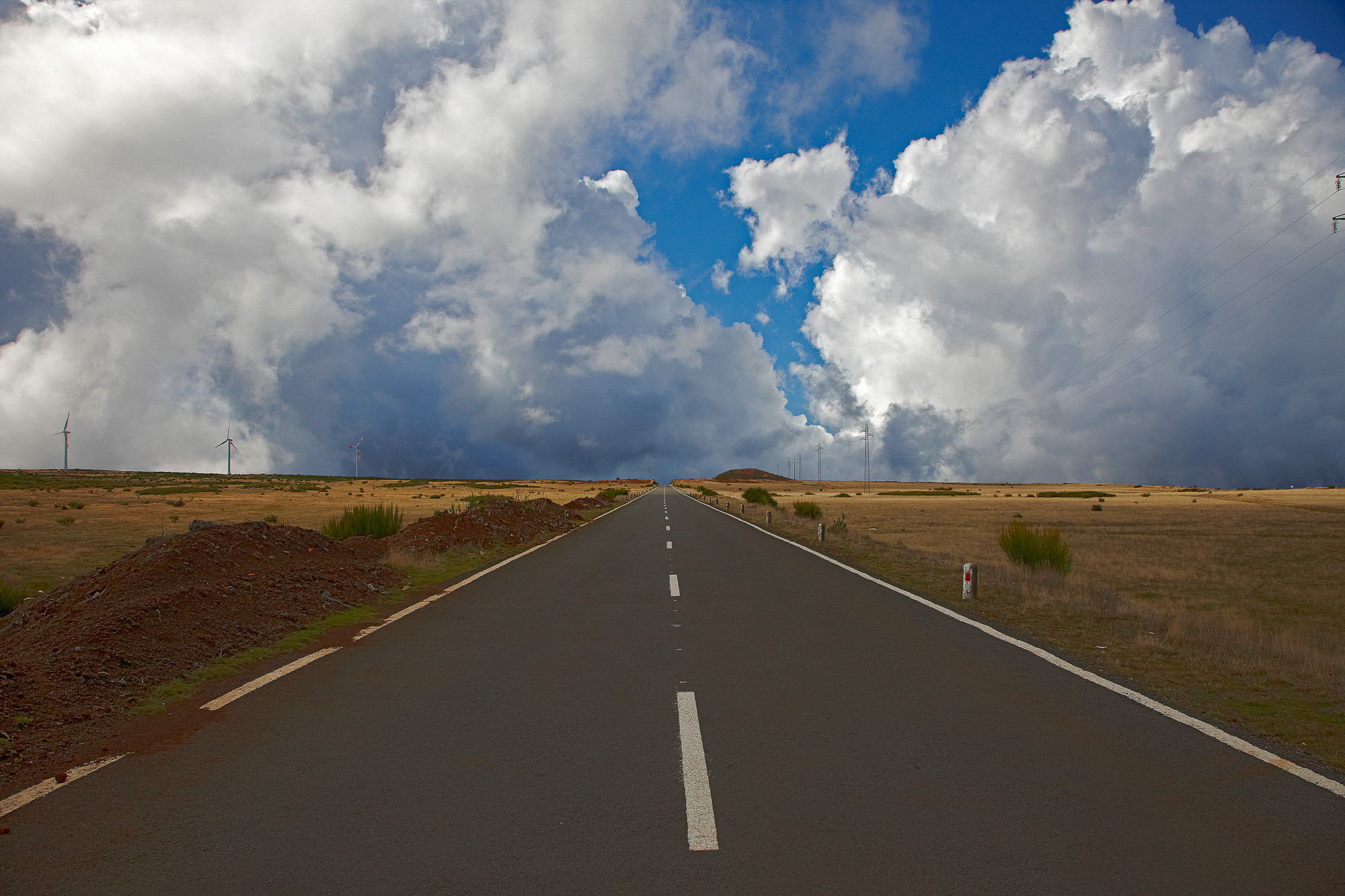 Road across the country in November