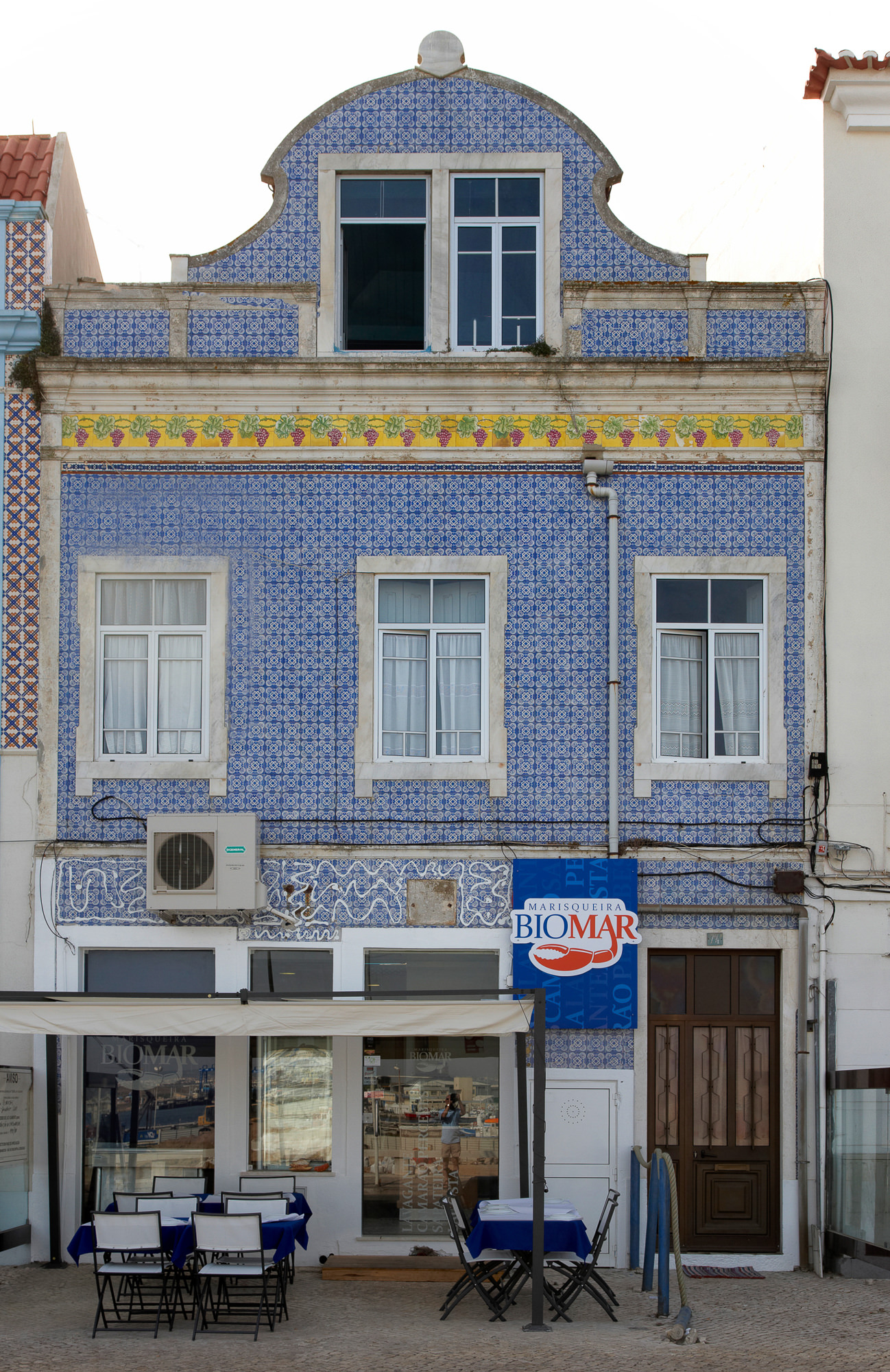 Portuguese house plastered with Azulejos